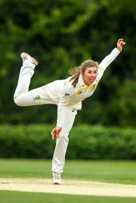 Georgia Wareham Australia bowls v England Academy Women's Ashes Tour 2019