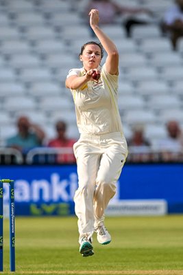 Tahlia McGrath Australia bowls v England Women's Ashes Test Trent Bridge 2023