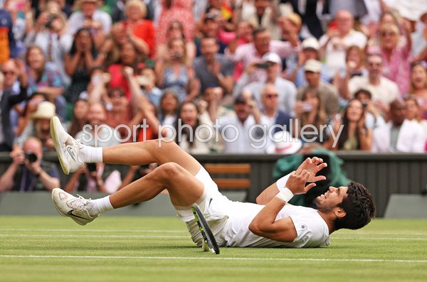 Carlos Alcaraz Spain Winning Moment Wimbledon Final 2023