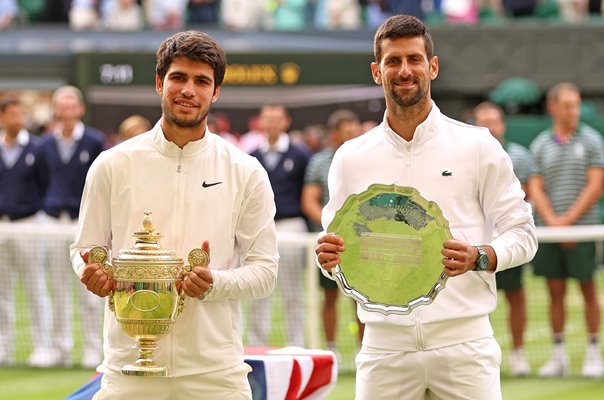 Champion Carlos Alcaraz & runner up Novak Djokovic Wimbledon Final 2023