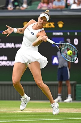 Marketa Vondrousova Czech Republic v Elina Svitolina Wimbledon 2023 