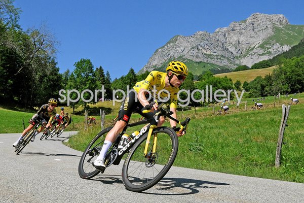 Jonas Vingegaard of Denmark descends Stage 15 Tour de France 2023