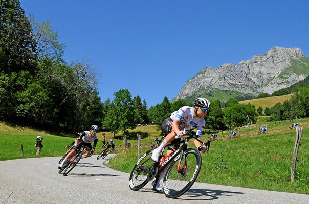 Tadej Pogacar Slovenia descends Stage 15 Tour de France 2023