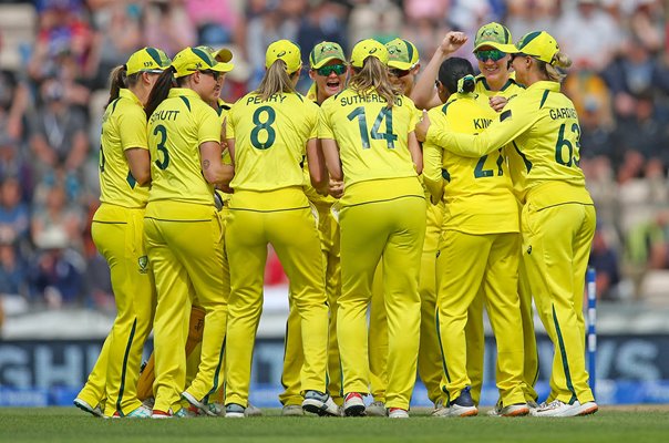 Australia players celebrate v England en route to Women's Ashes win 2023