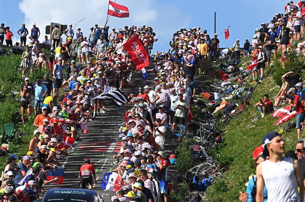 Simon Guglielmi France climbs Col de la Loze Stage 17 Tour de France 2023