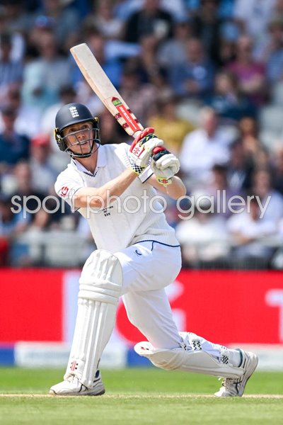 Zak Crawley England hits a six v Australia Old Trafford Ashes 2023