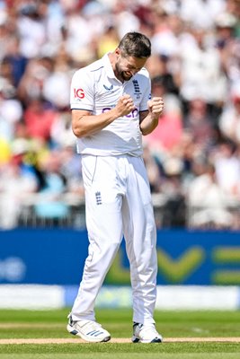 Chris Woakes England celebrates 5 wickets v Australia Old Trafford Ashes 2023
