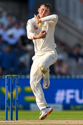 Marnus Labuschagne Australia bowls v England Old Trafford Ashes 2023