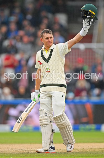 Marnus Labuschagne Australia celebrates century Old Trafford Ashes 2023