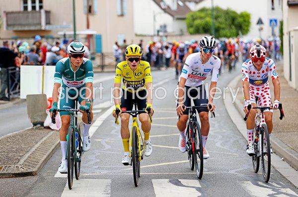 Jasper Philipsen, Jonas Vingegaard, Giulio Ciccone & Tadej Pogacar Stage 21 Tour 2023