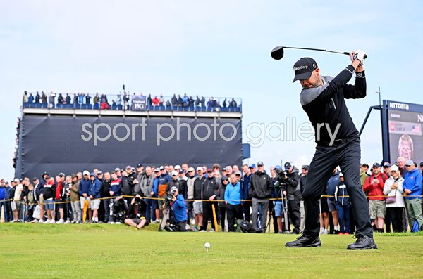 Brian Harman USA drives 5th Hole Royal Liverpool GC Hoylake British Open 2023