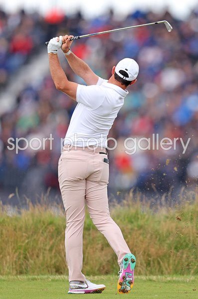 Rory McIlroy Northern Ireland 2nd shot 3rd hole Day 3 British Open Hoylake 2023