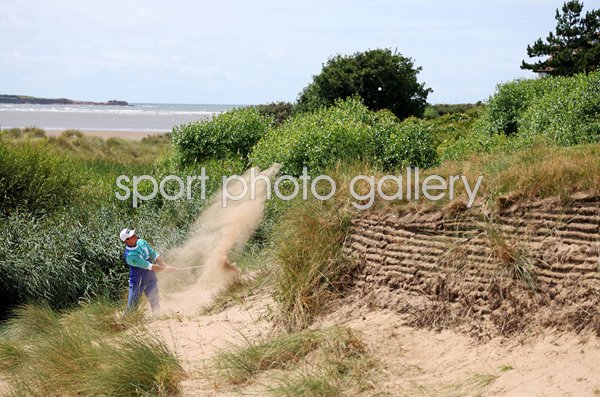 Viktor Hovland Norway bunker escape 17th hole British Open Hoylake 2023