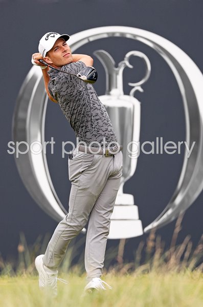 Matthew Jordan England drives 1st tee Day 2 British Open Hoylake 2023