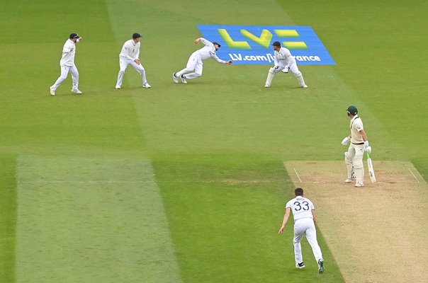 Joe Root England stunning slip catch v Australia Ashes Test Oval 2023