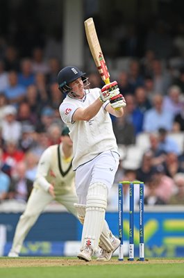 Harry Brook England bats v Australia 5th Ashes Test Match Oval 2023
