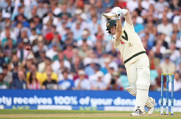 Steve Smith Australia drives v England 5th Ashes Test Oval 2023