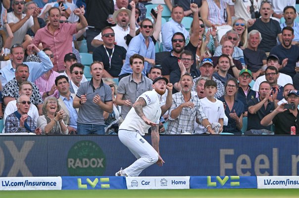 Ben Stokes England boundary catch 1#3 v Australia Ashes Test Oval 2023