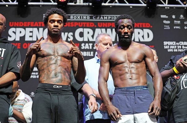 Errol Spence Jr. v Terence Crawford Weigh-in Las Vegas 2023