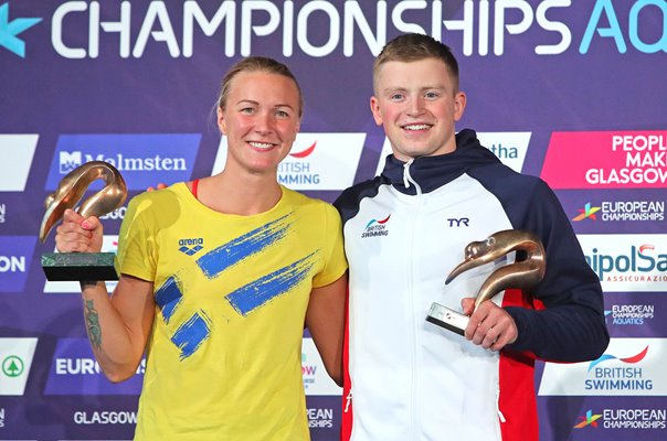 Swimming Superstars Sarah Sjostrom Sweden & Adam Peaty Great Britain Glasgow 2018