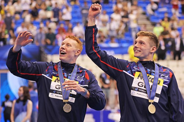 Tom Dean & Duncan Scott Great Britain 4 x 200m Freestyle Relay Gold Fukuoka 2023  