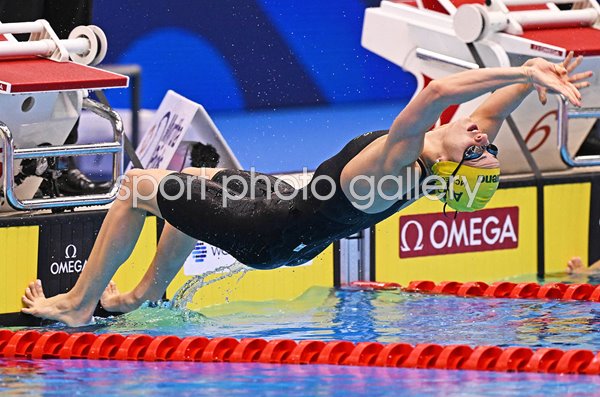Kaylee McKeown Australia Women's 100m Backstroke Final Start Fukuoka 2023