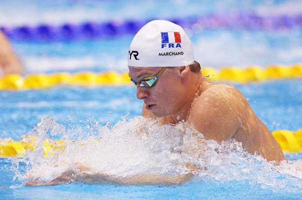 Leon Marchand France Men's 4 x 100m Medley Relay Final Fukuoka 2023 