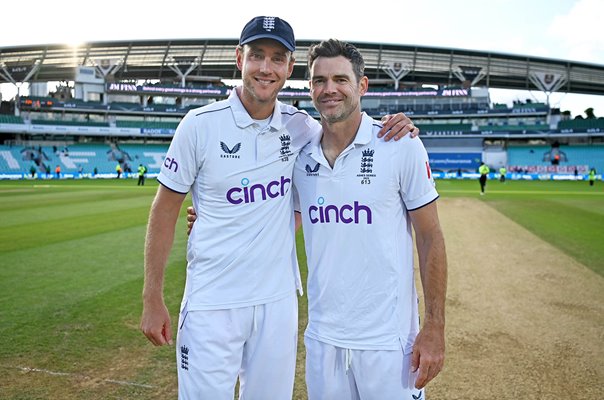 Stuart Broad & James Anderson England after 5th Ashes Test Oval 2023