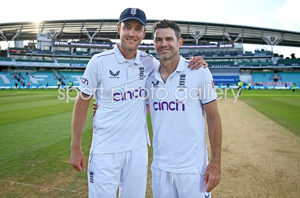 Stuart Broad & James Anderson England after 5th Ashes Test Oval 2023