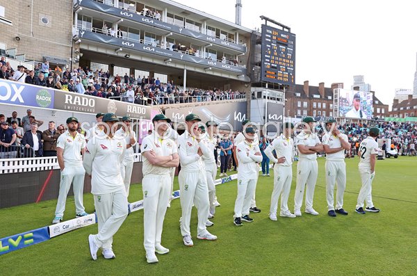 Australia players following defeat Ashes 5th Test Match Oval 2023