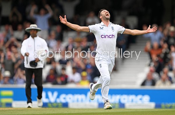 Mark Wood England celebrates Marnus Labuschagne wicket Ashes 5th Test Oval 2023