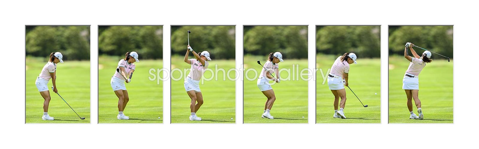 Jin Young Ko South Korea Six Stage Swing Sequence Collage  Jin Young Ko South Korea Six Stage Swing Sequence Collage