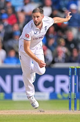 Chris Woakes England bowls v Australia Ashes 4th Test Old Trafford 2023