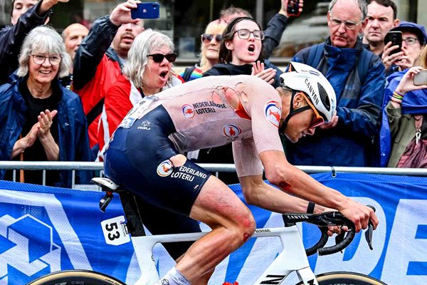 Mathieu Van Der Poel Netherlands Road Race Cycling Worlds Glasgow 2023  
