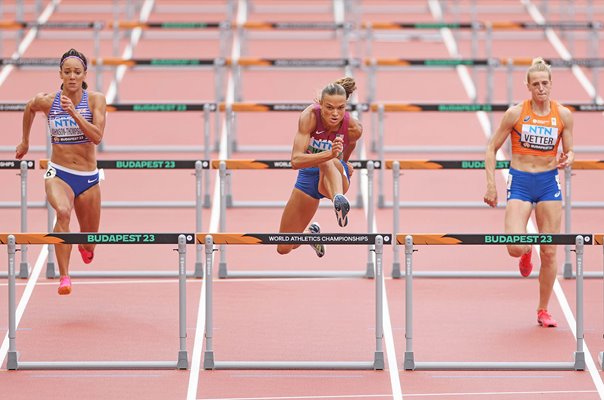 Anna Hall USA Heptathlon Hurdles World Athletics Championships Budapest 2023
