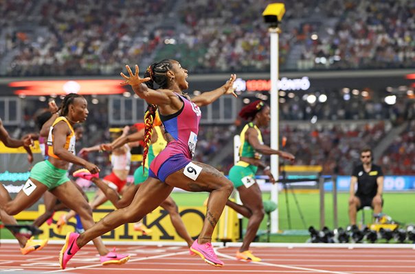 Sha'Carri Richardson USA wins 100m Gold World Athletics Budapest 2023