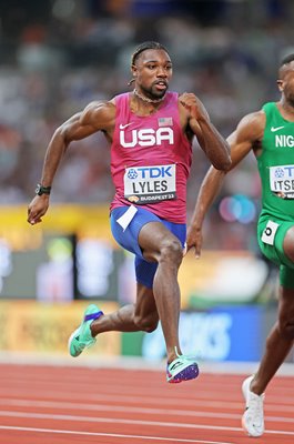 Noah Lyles USA sprint superstar 100m heats World Athletics Budapest 2023
