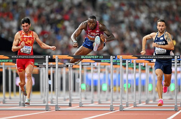 Grant Holloway USA 110m Hurdles Semi Final World Athletics Budapest 2023