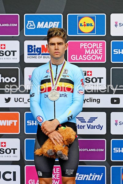 Wout Van Aert Belgium Road Race Silver Cycling World Championships Glasgow 2023