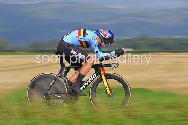 Wout Van Aert Belgium Time Trial Cycling World Championships Glasgow 2023  