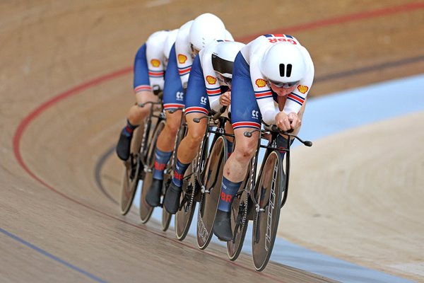 Katie Archibald, Elinor Barker, Josie Knight & Anna Morris Great Britain Team Pursuit Glasgow 2023 