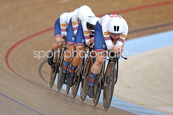 Katie Archibald, Elinor Barker, Josie Knight & Anna Morris Great Britain Team Pursuit Glasgow 2023 