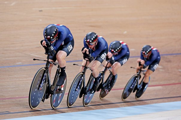 Gavin Hoover, Colby Lange Anders, Johnson & Grant Koontz USA Team Pursuit World Cycling 2023