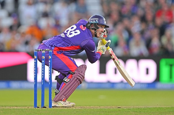 Harry Brook Northern Superchargers bats v Welsh Fire The Hundred 2023