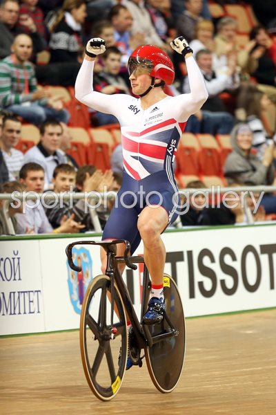 Jason Kenny wins Keirin Gold Worlds Belarus 2013