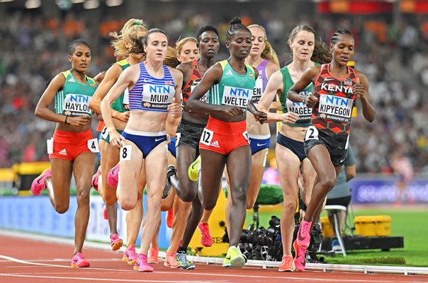 Faith Kipyegon Kenya leads Women's 1500m Final World Athletics Budapest 2023