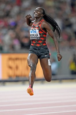 Mary Moraa Kenya celebrates 800m Gold World Athletics Budapest 2023