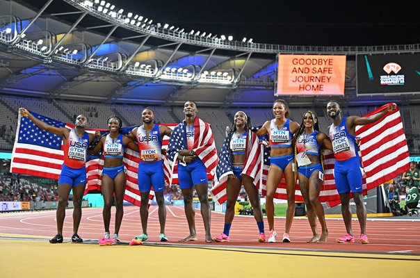 USA Sprint Relay Teams win Gold World Athletics Championships Budapest 2023
