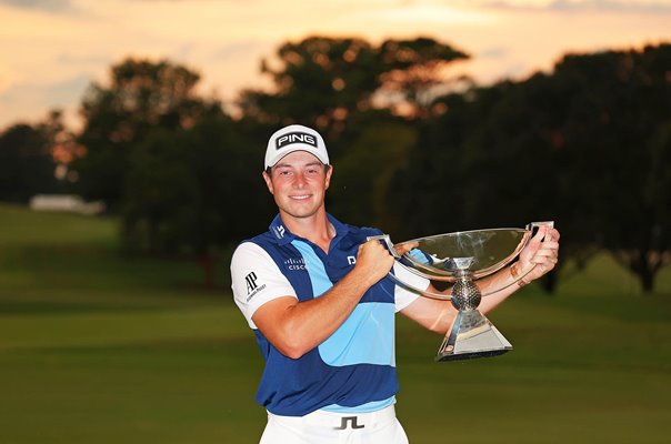 Viktor Hovland Norway celebrates FedEx Cup win TOUR Championship Atlanta 2023