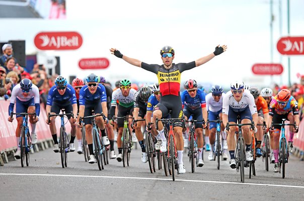 Wout Van Aert Belgium outsprints Mark Cavendish Tour of Britain 2021 